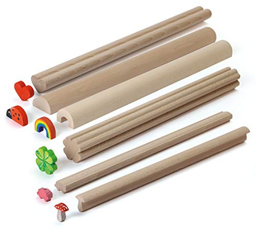 Erzi 41267 Bastelleisten Glücksbringer aus Holz, Lernmaterial, Bastelmaterial, Kreativität