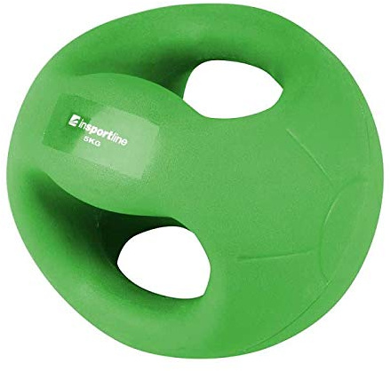 inSPORTline Pro Medizinball mit doppeltem Griff, 5 kg