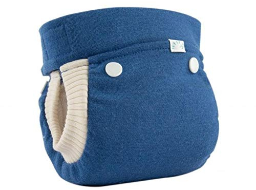 Popolini Easyfree Wool mellanblå ytterblöja, innerblöja, inlägg och magband (S (~2,5–5 kg))