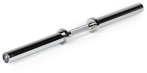 Titan Fitness Single 36in Loadable Olympic Dumbbell Bar, 400 LB Capacity, Knurled Handle for Home Gym Strength Training