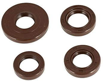 AKF Set: Wellendichtringe Motor kpl, braun, Staublippe - für Simson S51, S70, S53, S83, KR51/2 Schwalbe, SR50, SR80