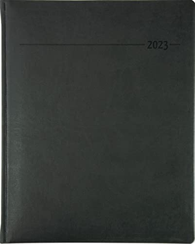 Manager-Timer Balacron schwarz 2023 - Cheftimer 21,7x26,6 cm - 1 Woche 2 Seiten - 160 Seiten - Balacron-Einband - Alpha Edition