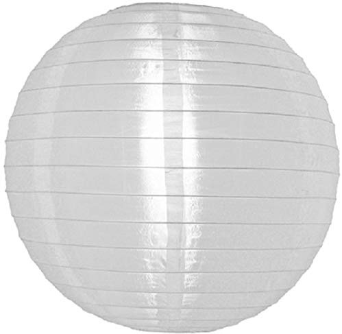 5 x Nylon Lampions weiß 35 cm