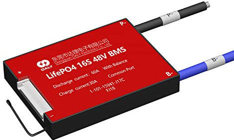 Daly BMS 16S LiFePO4 48V 60A, Placa Protección, para Bateria 18650, Bateria Litio 3.7v, con Equilibrio, NTC, Protección contra Sobrecarga etc.