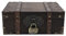 OZCHIN Wooden Treasure Chest Box Vintage Decorative Storage Box With Lock for Home Decor Great Christmas Xmas Gifts for Women Men - 23.5L x 16W x 9.5H CM