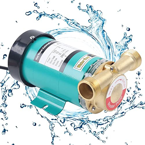 Pompe de circulation 120 W Pompe à eau en acier inoxydable 25 l/min Pompe de surpression automatique Pompe de jardin Pompe à eau chaude pour douche et jardin Irrigation