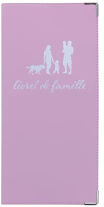 Etui livret de Famille Rose Lilas Fabrication Française Porte Documents Officiels Mariage Naissance