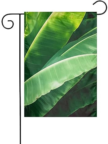 Drapeau de jardin en forme de feuille de bananier tropical, drapeau double face, 30 x 45 cm, drapeau de maison, drapeau de jardin, décoration extérieure