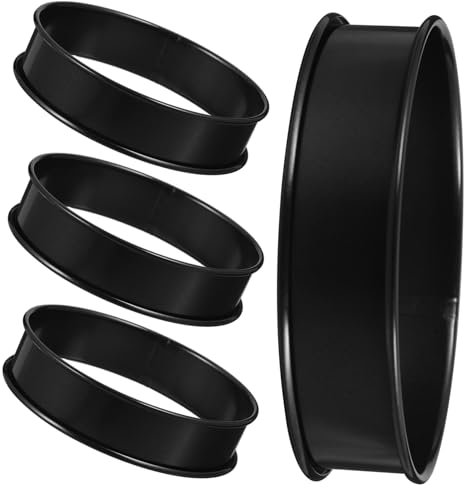 Cabilock 4piezas Anillos De Muffins Ingleses Inoxidable Para Hornear Tartas y Panqueques Prácticos y Duraderos