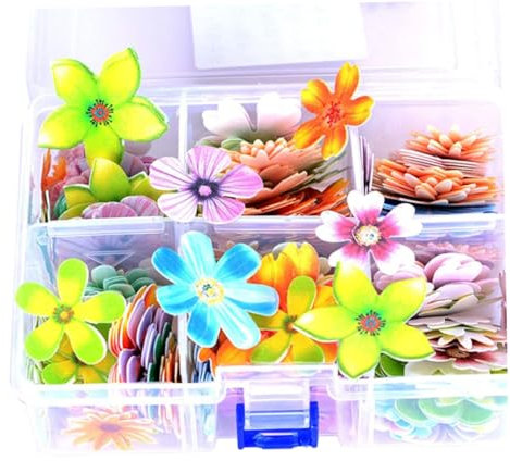 Kuchendekoration Vorräte, Klebstoffs essbare Reispapier, 100 Stück Kuchen Backdekoration, essbare blumen für Kuchen Topper Dekor Hochzeitsfeier Cupcake, Hauszubehör