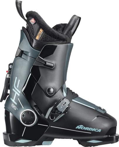 Nordica HF 85 Women's Rear Entry Ski Boots, Black/Green/Aquamarine, 24.5