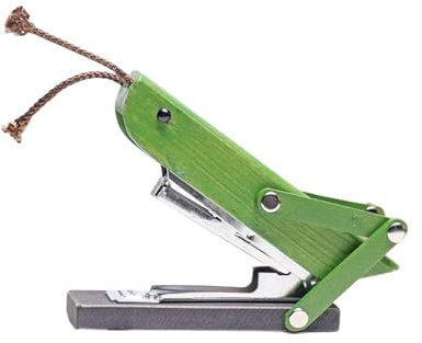 Schreibtisch-Zubehör, umweltfreundlicher Hefter, witziger Hefter, Tierdekor-Hefter, einzigartiges Heftklammer-Design, -Desktop-Stitcher, hölzerner Grashüpper, nachhaltiger Bürobedarf, witziges