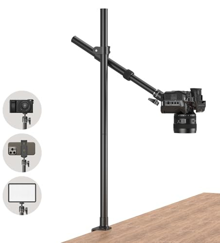 SMALLRIG Desktop Support Kit, Kameraarm-Tischhalterung mit 360°-Kugelkopf, Kamerahalterung für Kameras, Handys, Lichter, Mikrofone – 4938B