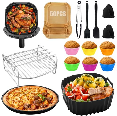 Airfryer - Molde de silicona para freidora de aire caliente Philips Airfryer 2000 Series 4,2L NA229/00 Russell Hobbs, 4 L, accesorio para freidora de aire caliente, molde de silicona para accesorios