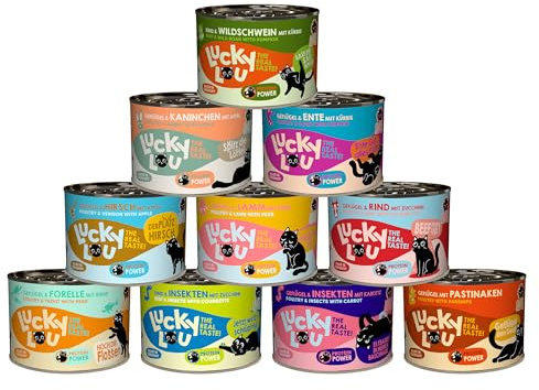 Lucky Lou Lifestage Mix-Paket 30 x 200g - hochwertiges Katzenfutter nass mit viel Protein - Nassfutter getreidefrei & ohne Zucker für Katzen