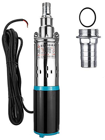 Pompe submersible Pompe à eau ultra silencieuse Pompe à eau solaire haute pression 180 W 12 V/24 V 25 m Pompe à eau solaire haute pression Pompe à puits profond Pompe submersible à courant continu Jar