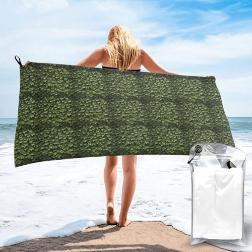 TTIGLHOH Toalla de viaje de secado rápido con remolinos florales de hiedra, toalla de viaje súper absorbente y ligera para camping, gimnasio y senderismo