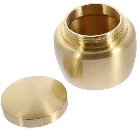 Homoyoyo Kleine Kupferurne Für Asche Mit Sicherem Verschluss Vielseitiger Aufbewahrung Für Teepulver Weihrauch Und Schmuck Tragbarer Metallbehälter Zuverlässige Mini-dose Für Menschliche As