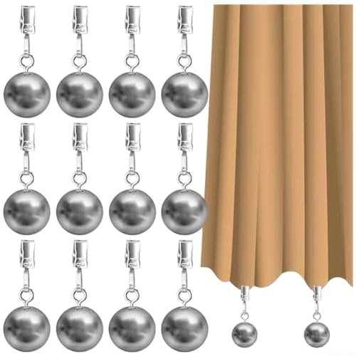 Pesi resistenti per tende in acciaio inox, progettati per l'uso su tende, tovaglie e bandiere per evitare movimenti (12 pezzi)