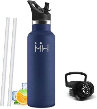 Mulbijeo Borraccia Termica 750 ML, Senza BPA, Bottiglia Termica, Sottovuoto a Doppia Parete, Borracce Termiche, 18/8 Acciaio Inox, Borraccia con Cannuccia, Termos per Palestra, Sport, Bici