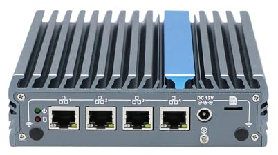 ANDAQI Side DIN Rail Firewall Appliance, Mini PC, Mikrotik, OPNsense, VPN, N100, RX23, 4 x 2.5GbE LAN, Expandable Wide-Voltage 9-36V / WiFi / 4G / CAN, 32G RAM, 256G SSD