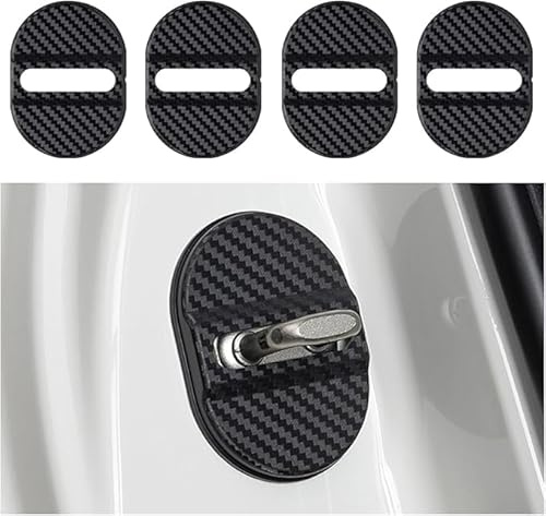Woniyal 4 Stück Auto Türschloss Abdeckung für Golf 7 (5G) Leon + ST (5F) 2012-2020,Edelstahl Türschloss Schutzabdeckung Türschlo stoßdämpfender Türschlossschutz