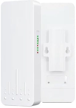 Plyisty 2-pack 5.8G Wireless Bridge Gigabit, 5 Km Lång Räckvidd Utomhus CPE-kit 1000 Mbps, Höghastighetspunkt Till Punkt WiFi-förlängare med PoE, IP65 Vattentät för övervakningskamera