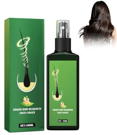 Oppingster Spray para el crecimiento del cabello, 100 ml, spray de crecimiento rápido para mujeres, fórmula nutritiva, suero ligero a base de agua con jengibre contra la caída del cabello