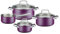 GSW Magic de Pot de 4 pièces de Couleur, Acier Inoxydable, Violet, 4 pièces