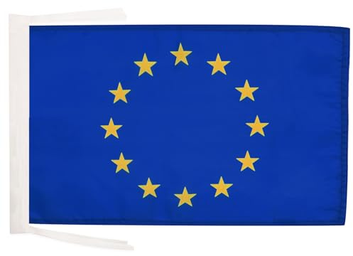 AZ FLAG Drapeau Europe 45x30 cm Européen Polyester Léger Cordelettes | Usage intérieur Drapeau décoratif coutures doubles et bords renforcés