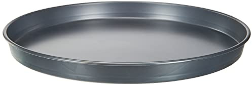 FMprofessional Pizzablech Ø 30 cm, hochwertiges Pizzabackblech, rundes Backblech aus Blaublech, Blech für tiefgekühlte und selbstgemachte Pizza, qualitative Pizzaform, Menge: 1 Stück