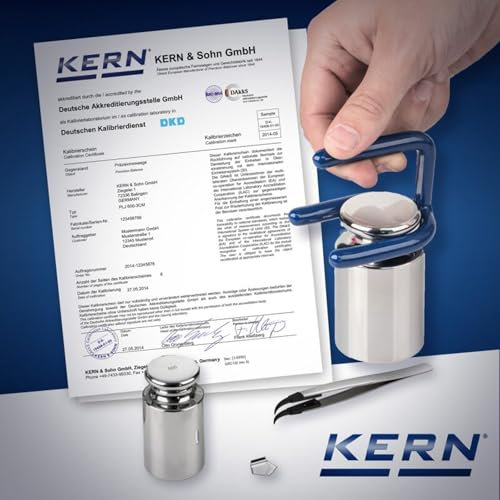 KERN E1 1 g - 200 g DAkkS Kalibratie Zertifikaat