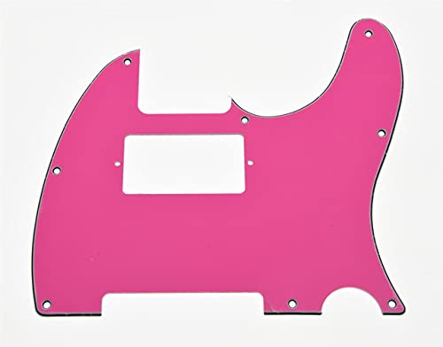 Dopro Humbucker-Plektrumschutz für USA/Mexican FD Telecaster, 8 Löcher, Pink, 3-lagig