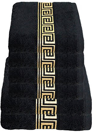 Julie Julsen Handtuch Set 2X Duschtuch 4X Handtuch Schwarz-Gold/in 23 Farben erhältlich weich und saugstark