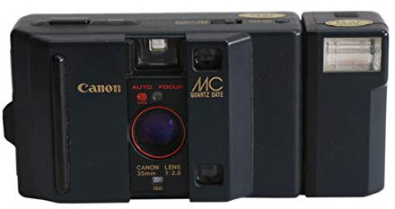 Canon MC Quartz Date Kleinbildkamera in schwarz - 35mm 1:2,8