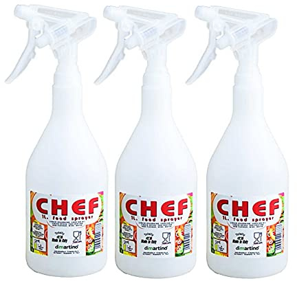 Vinegar Spray Bottle Food Grade BPA Free Spray Bottle 1L / 33.8 oz Food Safe Sprayer For Liquor, Wine, Water, Juice 3 Spray Bottles