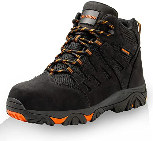 SL-Saint Men's Waterproof Hiking Boots Full Grain Nubuck Leather