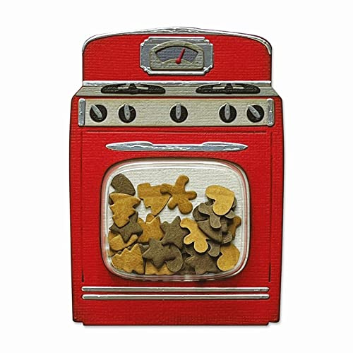 Sizzix Thinlits Stanzschablonen 12PK Retro-Ofen von Tim Holtz, 665586