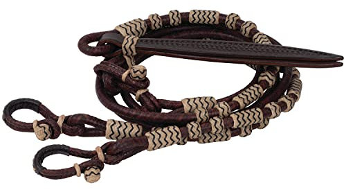 Weaver Leather Unisex-Erwachsene 1,9 x 1,8 cm geflochtener Romal-Zügel, BR Western Products, Braun, 3/8 x 7-1/2'