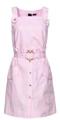Pinko AUGIA Abito Popeline con Piercing Love Vestito Casual, N78_Rosa Dolce Lilla, 56 Donna