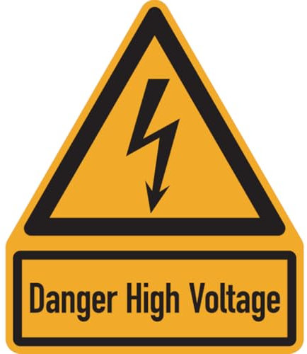 Dreifke® | Schild Kombi-Warnschild, Danger High Voltage, W012, 237 x - 200x237x1.5 mm Kunststoff