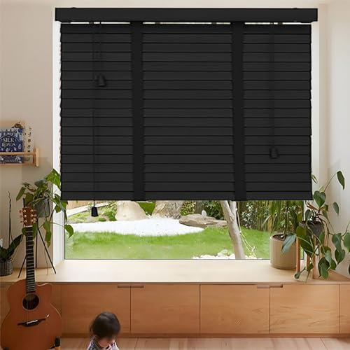 Jalousien, Fensterjalousien Aus Massivem Holz, 50 Mm Horizontale Lamellen, Fensterläden für Sichtschutz, Verdunkelungs/wärmeisolierung, Jalousien Aus Massivem Holz für Büro, Zuhause