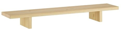 Erst-Holz Monitorständer Tischaufsatz Erhöhung Kiefer Natur 100 cm für Laptoptisch 90.82-90-10
