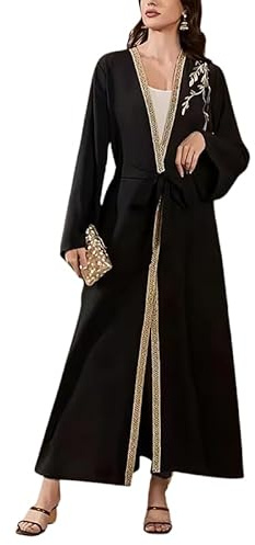 Greatfool Abaya Muslim Damen - gebetskleidung für Frauen - muslimische Kleider Damen - Hijab Kleid Abaya Jilbab - gebetskleid - XL