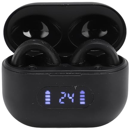 TIKATARER Écouteurs à Conduction Osseuse, écouteurs Bluetooth à Clip d'oreille, écouteurs Ouverts, Oreillettes Ouvertes, Réduction du Bruit à Faible Latence, écouteurs sans Fil avec