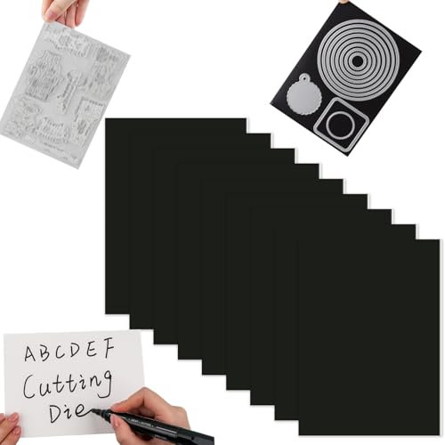 OTCRAFT 50 Stück multifunktionale magnetische Aufbewahrungskarten; Stanz- und Stempelaufbewahrung, magnetische Paneele, doppelseitig, weiß auf einer Seite, als Schreibtafel, Aufbewahrung von Stempeln