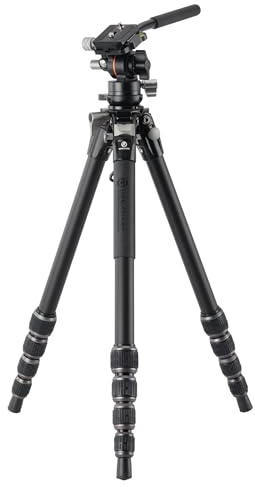 Vanguard Alta Pro 3VLT 235AV12 - Kompaktes Video-Reise-Stativ aus Aluminium mit Nivellierbasis - Traglast 6 kg | Mit Halbkugel, kompakt, Videokugel, Aluminium, geschlossen: 53,9 cm, ausgezogen: 147,9 cm, belastbar bis 6 kg