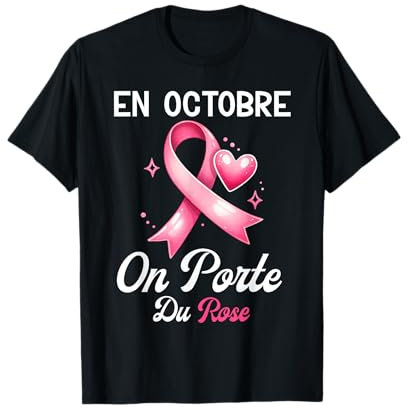 Ruban Octobre Rose 2024 Cancer du Sein T-Shirt