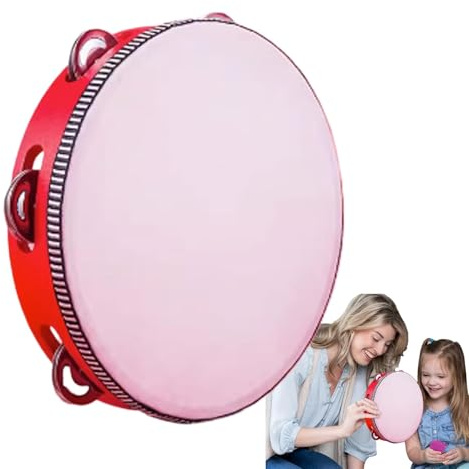 Professionelles Tamburin - 8 -Zoll -professionelle Handheld -Trommel, Langlebiger Holzrahmen | Percussion Instrument Für Musikausbildung, Anfänger, Darsteller Und Anbetungsbänder
