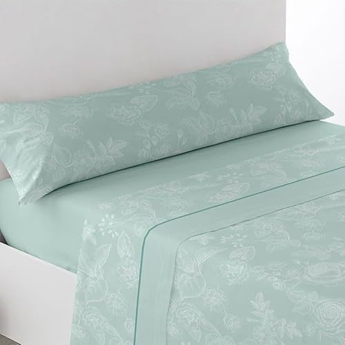 Rufino Díaz Juego Sábanas 3 Piezas Verano Onil (Verde - 150 cm) - Taco Extra Suave para Adultos e Infantil - Sensación acogedora y de Confort